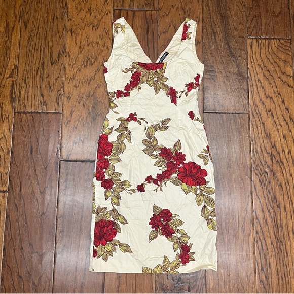 Dolce and gabbana vintage floral print knee length sheath dress - Picture 3 of 13